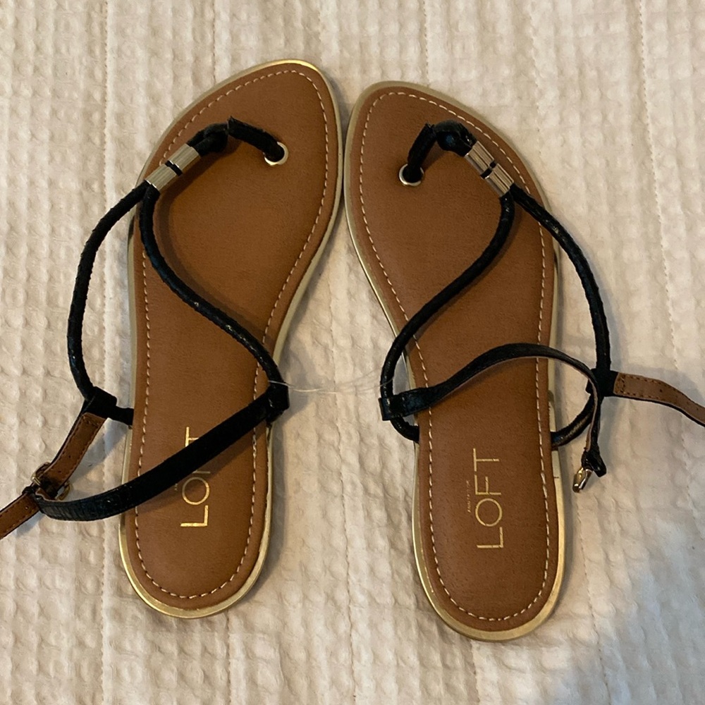 Loft sandals, size7, black, New